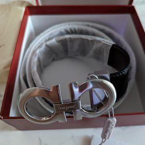 Salvatore Ferragamo Men's Gancini Black Belt